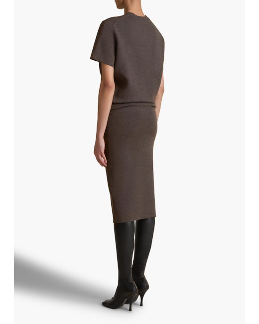 Khaite Brown Callas Dress