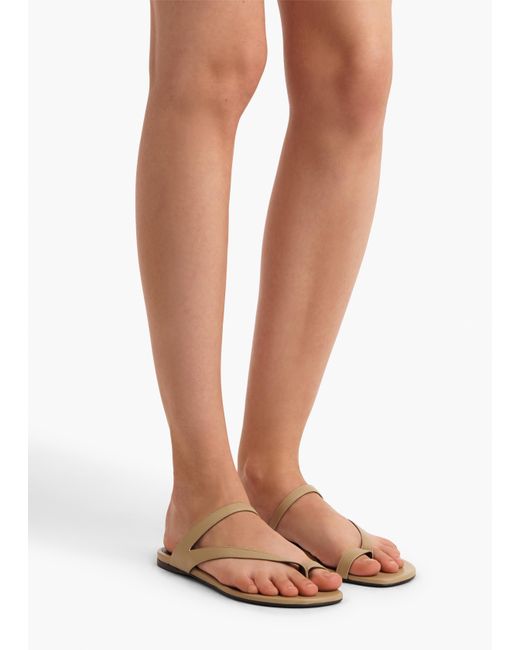 Khaite White Aimee Flat Sandal