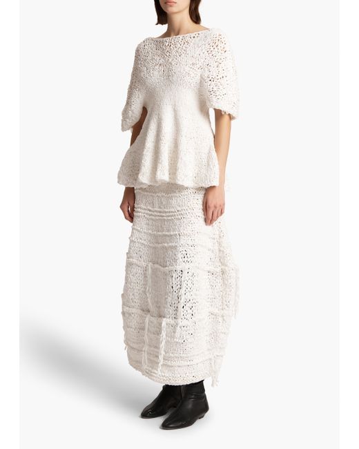 Khaite White Mathilde Top