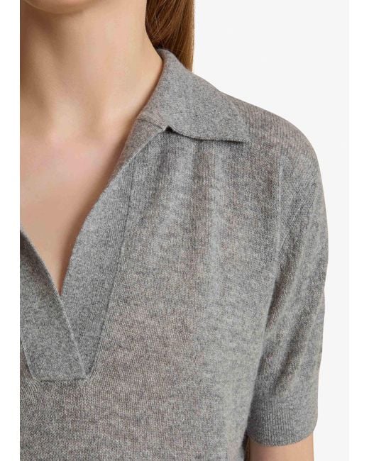 Khaite Gray Shrunken Jo Sweater