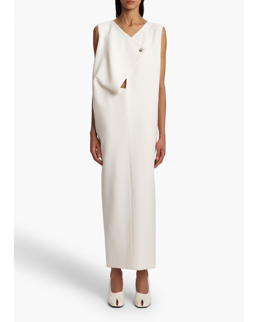Khaite White Crispin Dress
