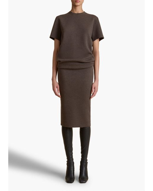 Khaite Brown Callas Dress