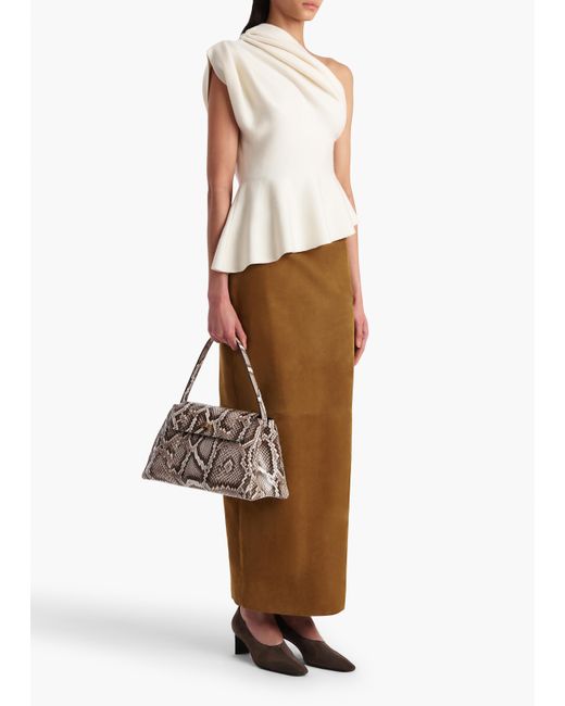Khaite White Draped Top Aimee