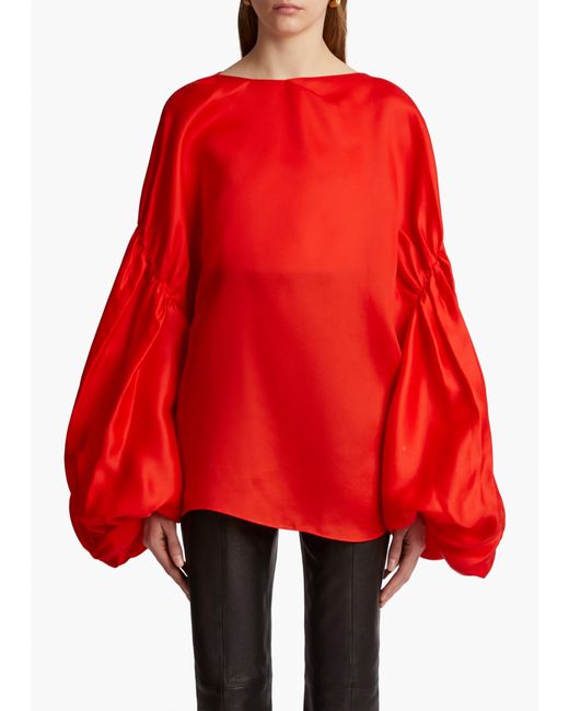 Khaite Red Quico Top