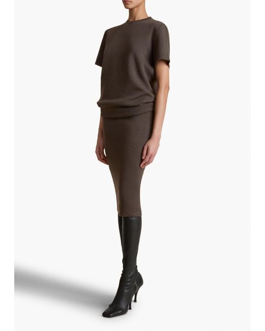 Khaite Brown Callas Dress