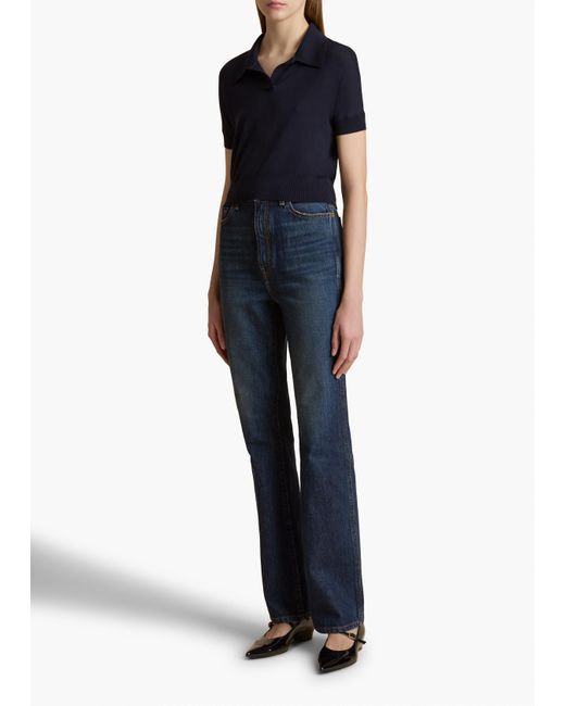 Khaite Blue Morgane Top
