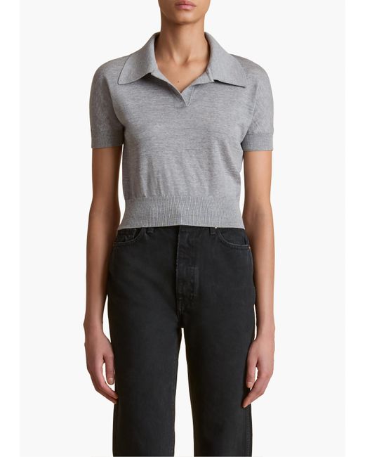 Khaite Gray Morgane Top