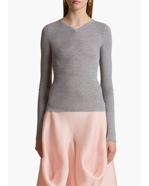 Khaite Gray Tania Top