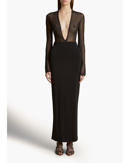 Khaite Black Sansa Dress