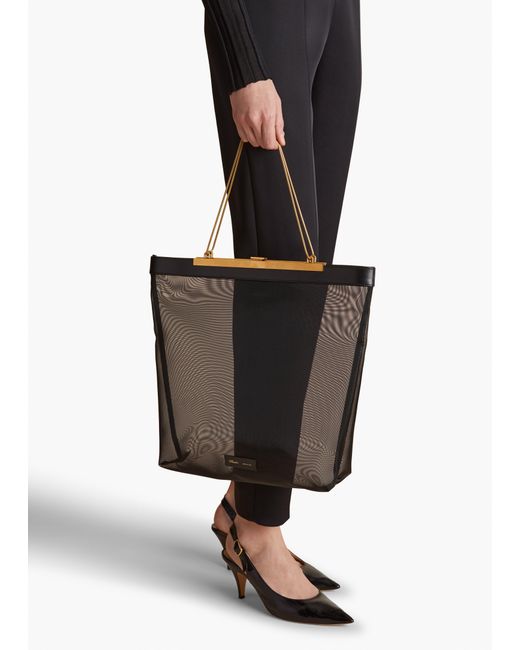 Khaite Black Augusta Chain Tote