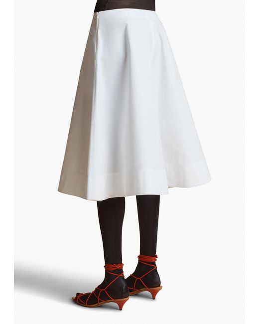 Khaite White Renta Skirt