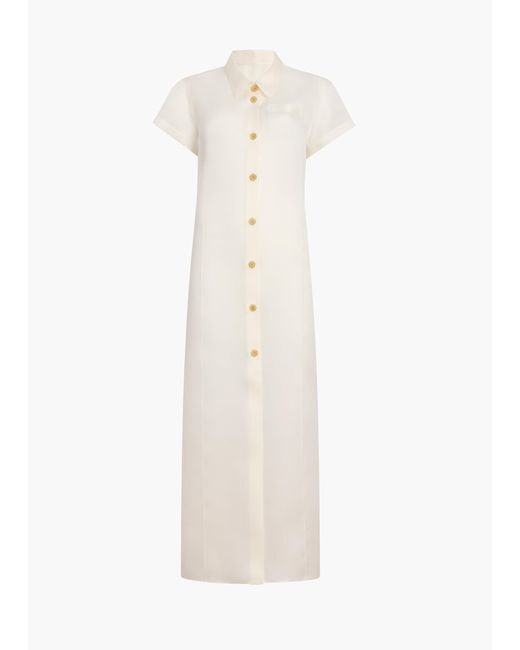 Khaite White Effy Dress