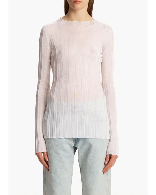 Khaite White Cosette Top