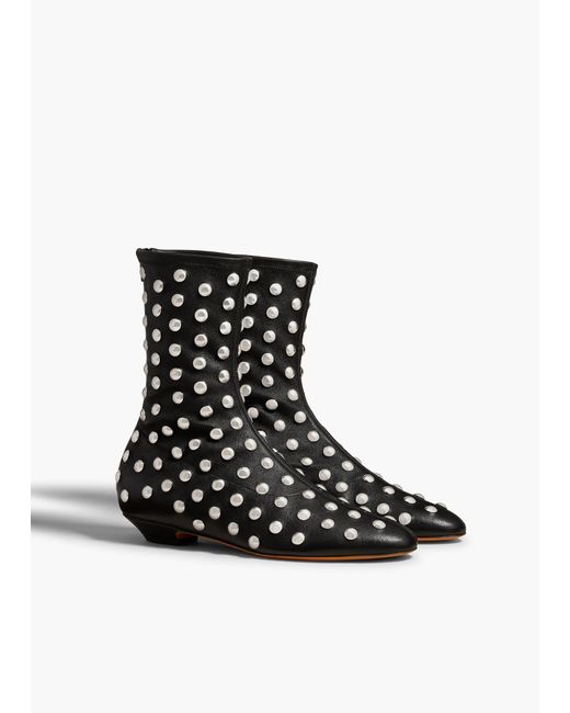 Khaite Black Apollo Flat Ankle Boot