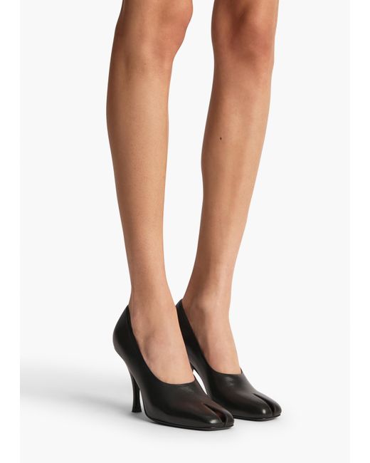 Khaite Black Eva Peep Toe Pump