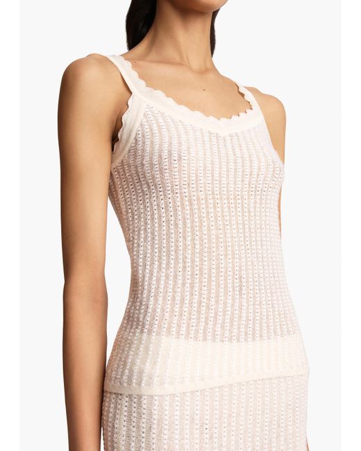 Khaite White Ennio Tank