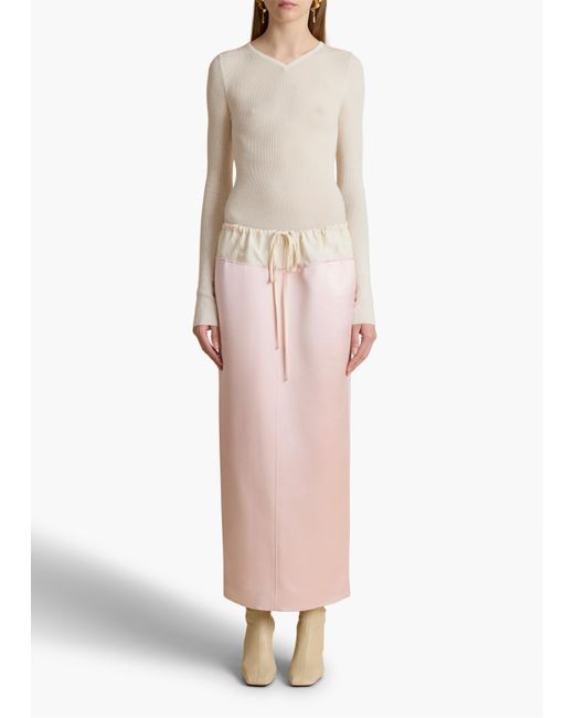 Khaite Pink Chet Skirt