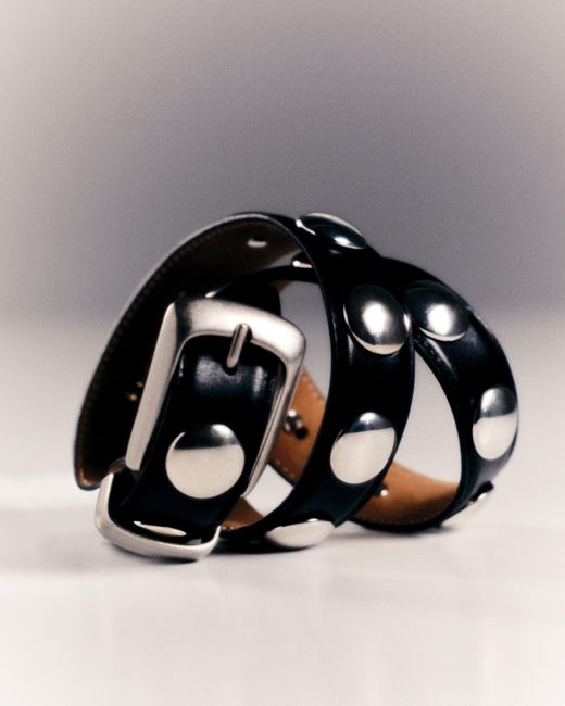 Khaite Black Benny Belt With Studs