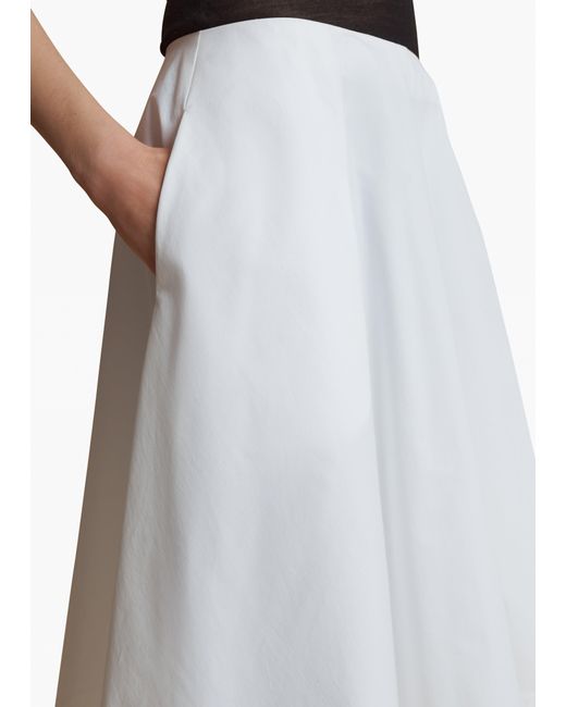 Khaite White Renta Skirt