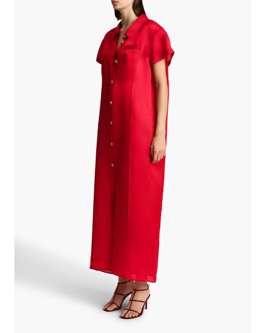 Khaite Red Effy Dress