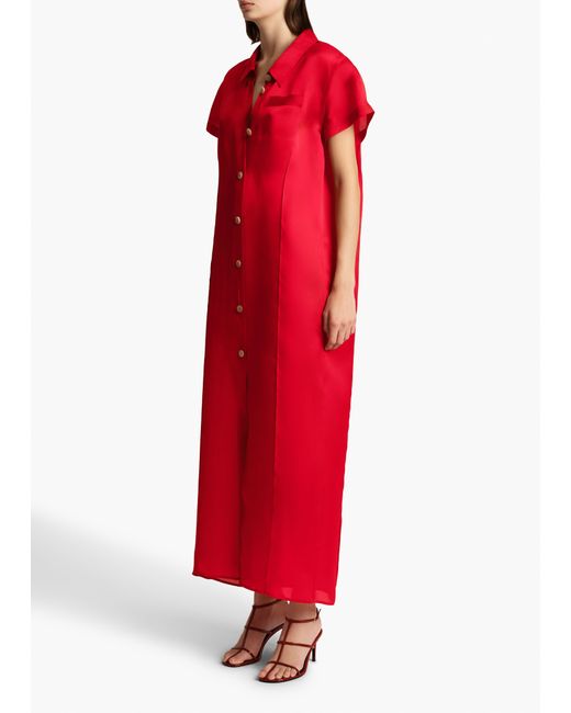 Khaite Red Effy Dress