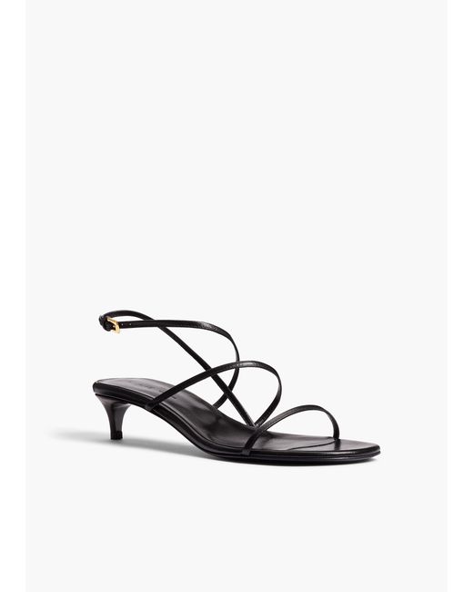 Khaite White Loop Kitten Heel Sandal