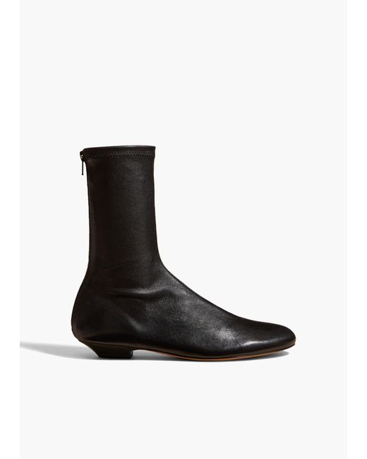 Khaite Black Apollo Flat Ankle Boot