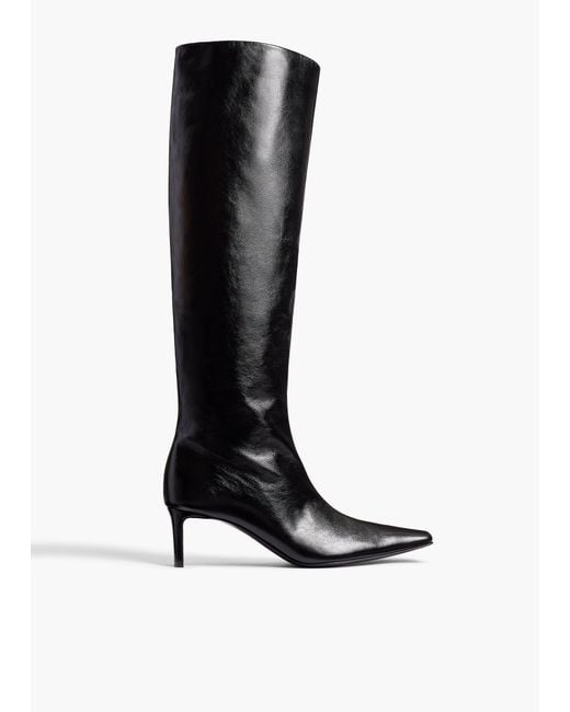 Khaite Black Ona Knee-High Boot