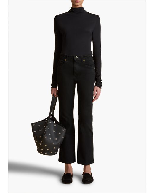 Khaite Black Vivian Stretch Jean