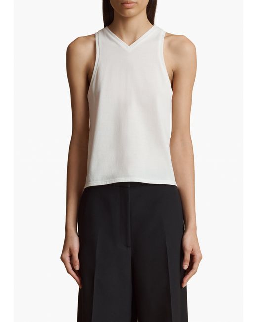 Khaite White Netta Top