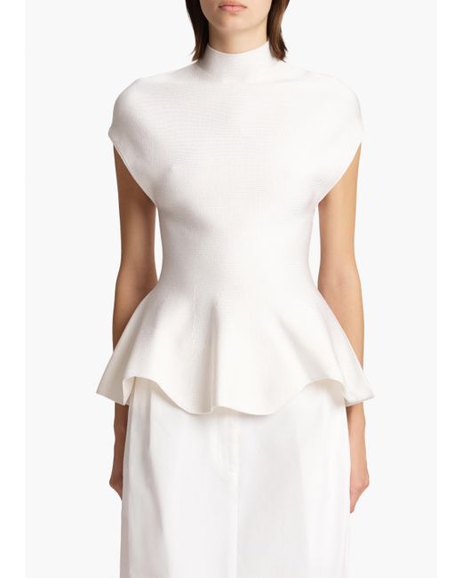 Khaite White Andra Top