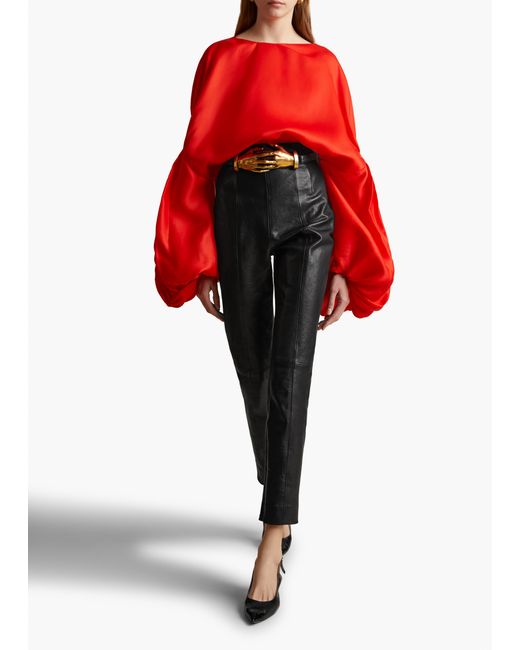 Khaite Red Quico Top