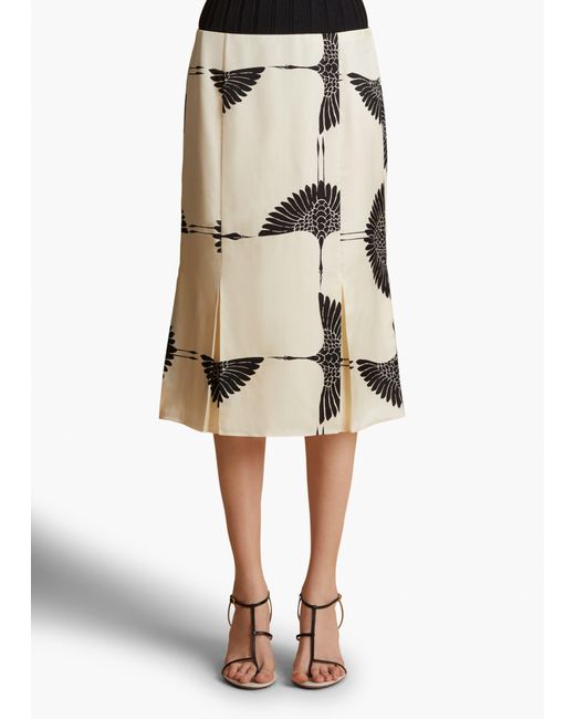 Khaite White Levy Skirt