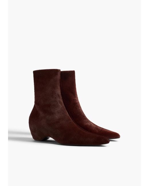 Khaite Brown Sybil Ankle Boot