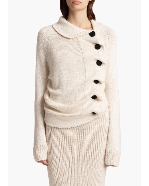 Khaite Natural Lorrai Cardigan