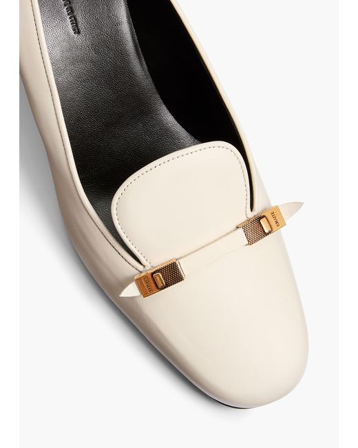 Khaite White Elio Loafer Pump