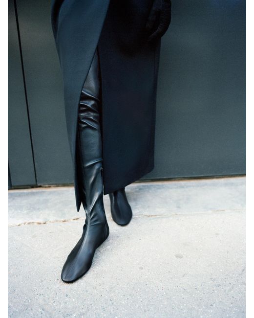 Khaite White Apollo Over-The-Knee Flat Boot