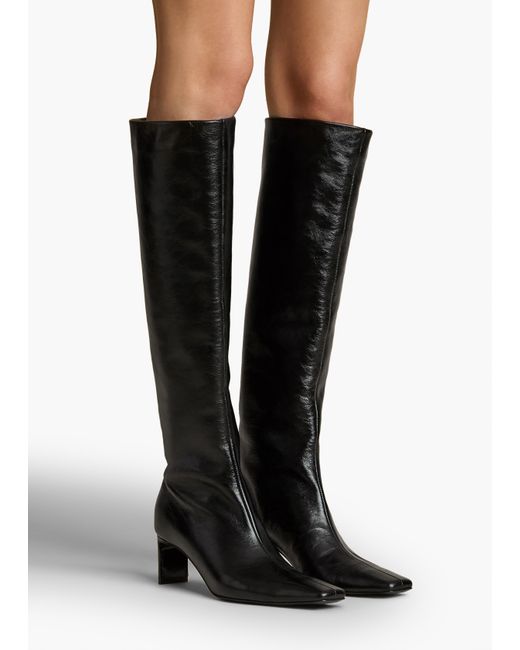 Khaite Black Ona Knee-High Boot