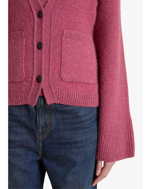 Khaite Pink Scarlet Cardigan
