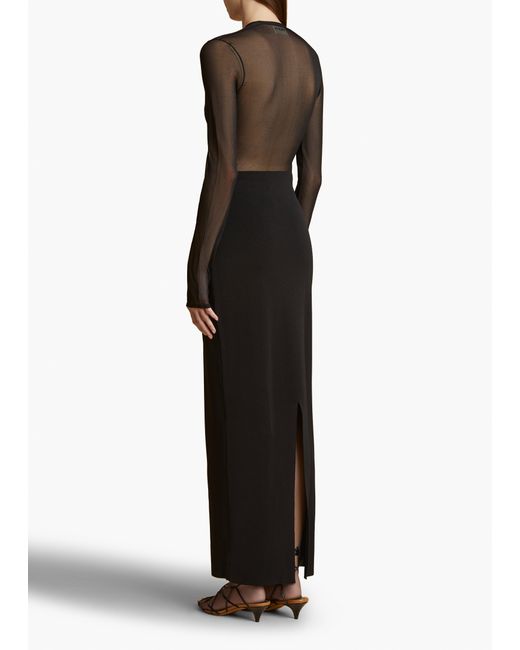 Khaite Black Sansa Dress