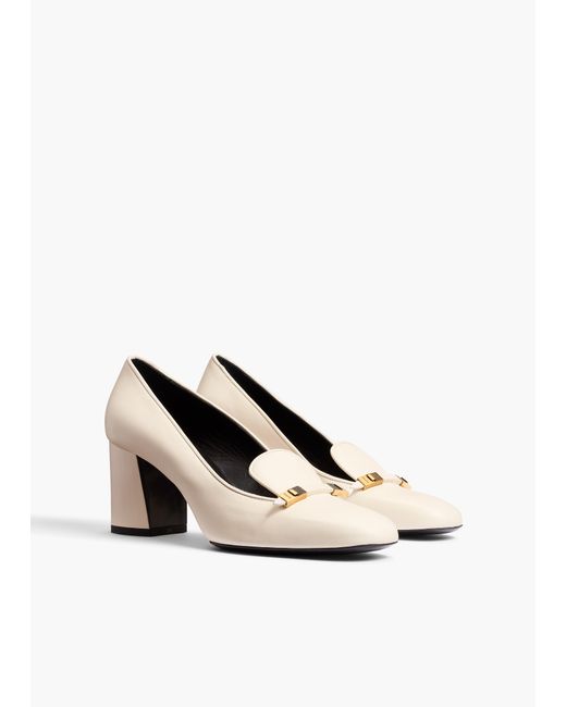 Khaite White Elio Loafer Pump