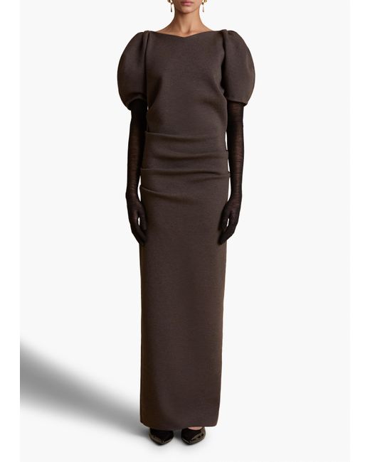 Khaite Brown Merce Dress