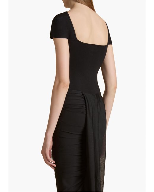 Khaite Black Basile Bodysuit