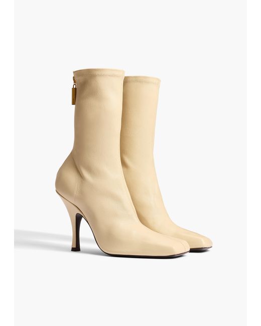 Khaite White Eva Mid Calf Boot