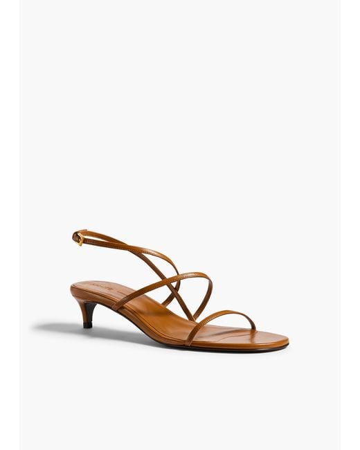 Khaite White Loop Kitten Heel Sandal