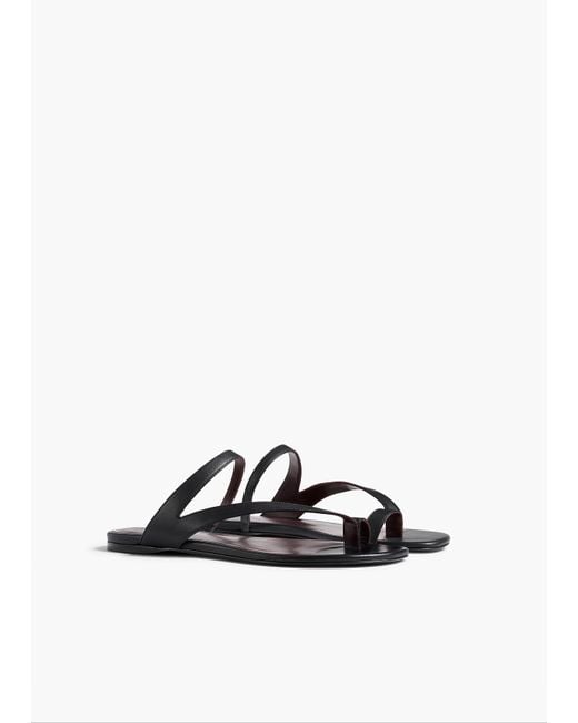Khaite White Aimee Flat Sandal
