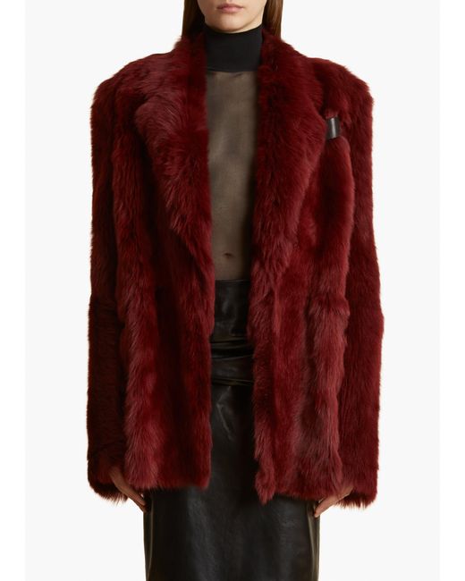 Khaite Red Willow Shearling Jacket