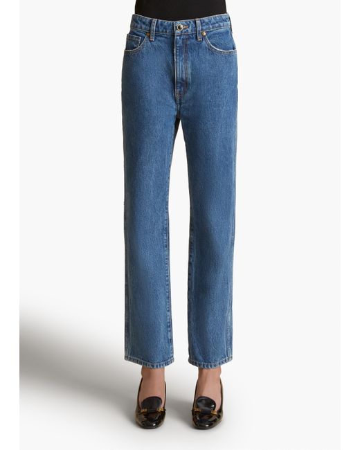 Khaite Blue Abigail Stretch Jean