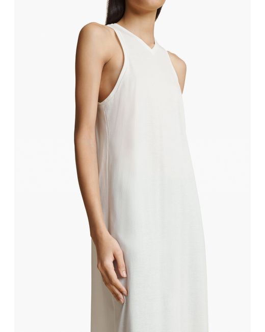 Khaite White Vernetta Dress