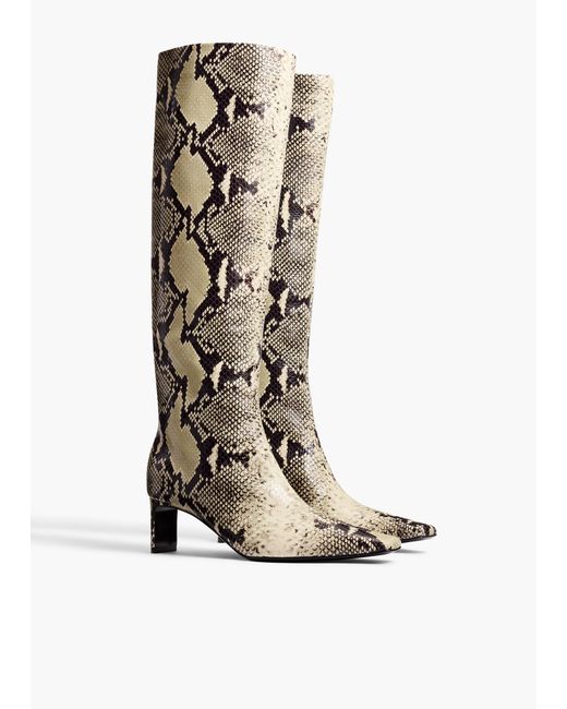 Khaite White Ona Knee-High Boot